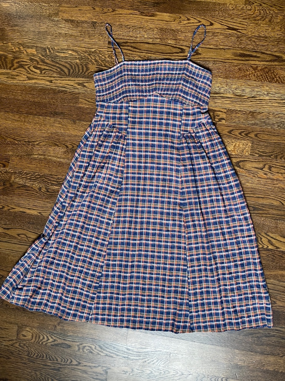 Pilcro Anthropologie Plaid Sundress with Smocked Bodice